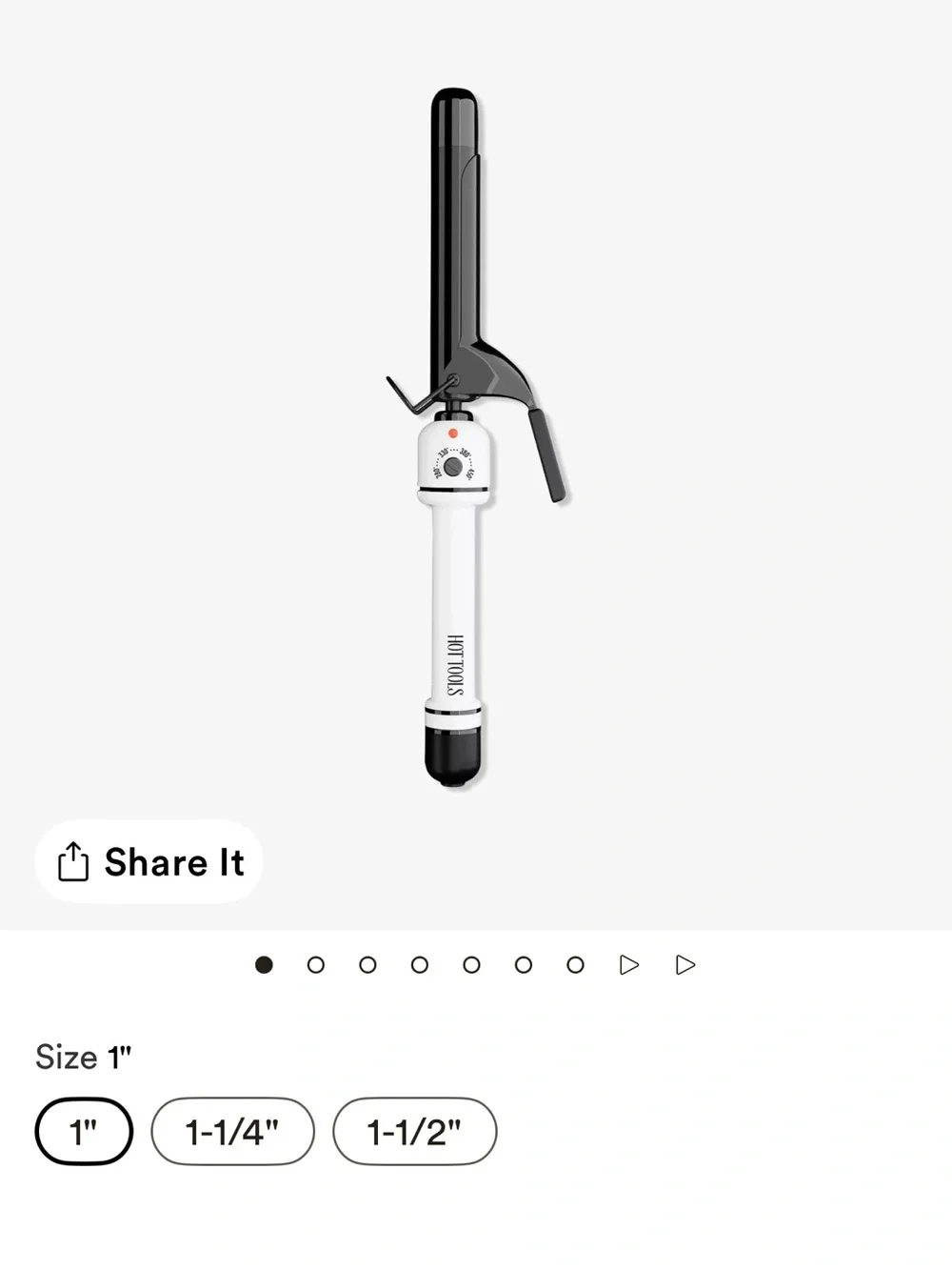 Hot Tools White & Black Nano Ceramic Curling Iron - 1 Inch Barrel